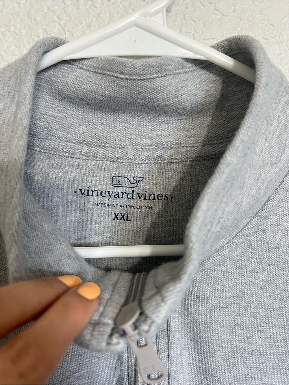 Vineyard Vines Men's Light Gray Half-Zip Pullover Sweater - Picture 3 of 5